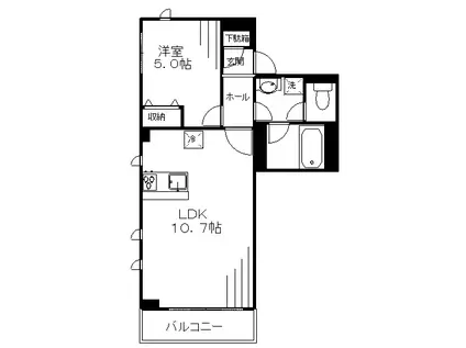 VOLVER(1LDK/3階)の間取り写真