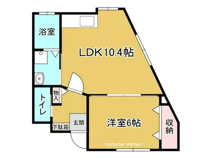 イルネージュ(1LDK/2階)の間取り写真