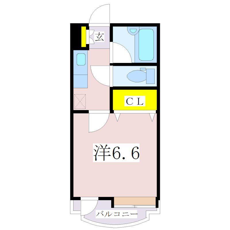 GLORIETTE(1K/3階)の間取り写真