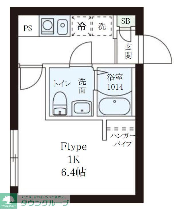 レピュア小石川レジデンスII(1K/2階)の間取り写真
