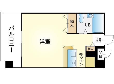 ロイヤルコーポ高砂(ワンルーム/5階)の間取り写真