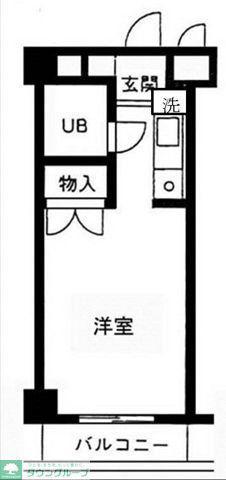 中島ICハイツ(ワンルーム/3階)の間取り写真