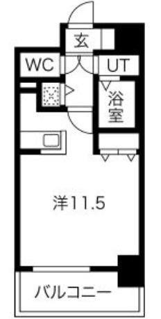 ダブルスタイル神戸(ワンルーム/3階)の間取り写真