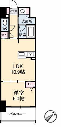 シャーメゾンステージ呉中央(1LDK/3階)の間取り写真