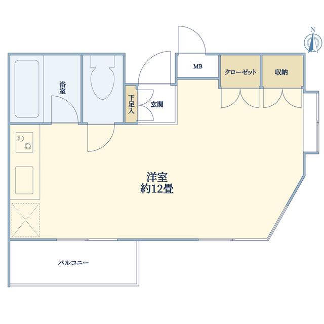 ソフィーナ上野毛(ワンルーム/3階)の間取り写真