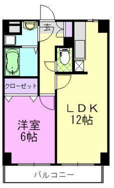 SATIE今泉(1LDK/4階)の間取り写真