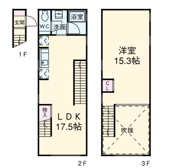 QUARTIER LATIN SANGENCHAYA(1LDK/1階)の間取り写真