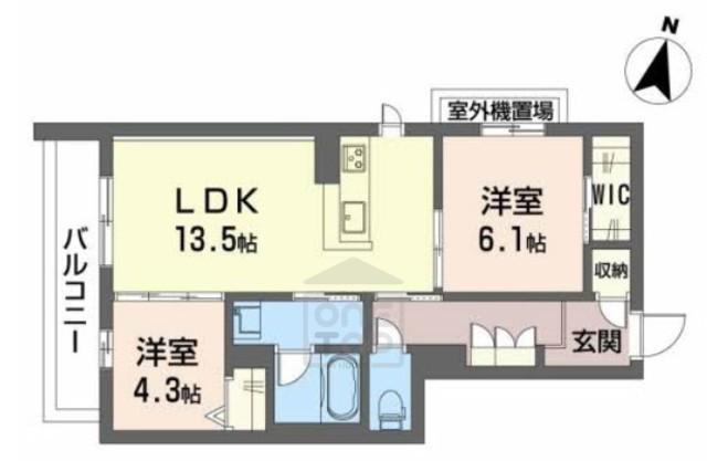 ラ メゾン デ プレズィール(2LDK/3階)の間取り写真