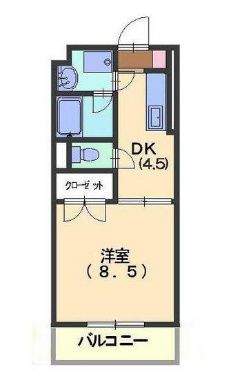 アートグリーン(1DK/1階)の間取り写真