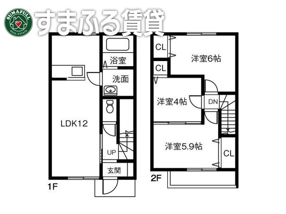 サウスコート(3LDK/1階)の間取り写真