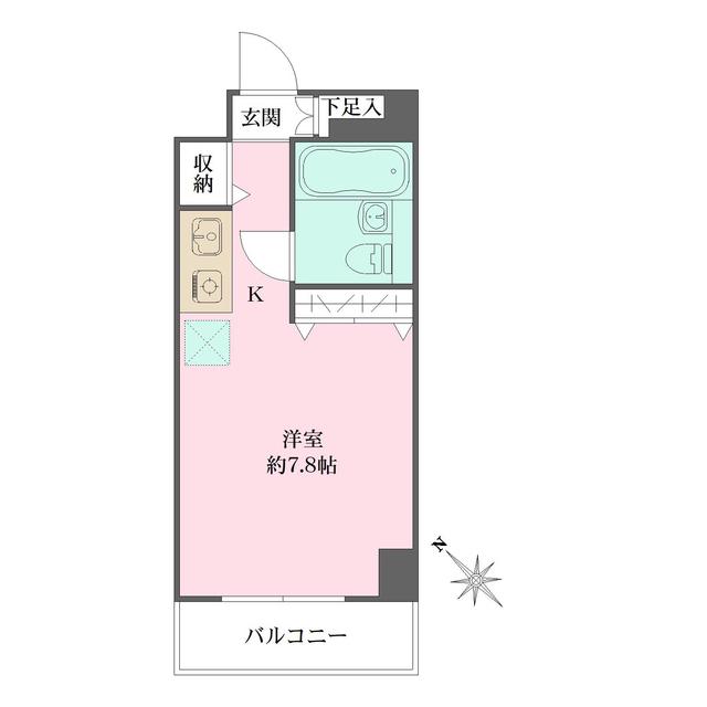 サイプレス北新宿(ワンルーム/2階)の間取り写真
