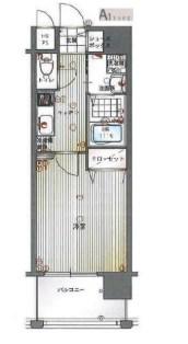 エンクレスト博多駅南II(1K/9階)の間取り写真