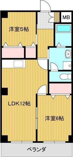 コーポ都(3DK/1階)の間取り写真
