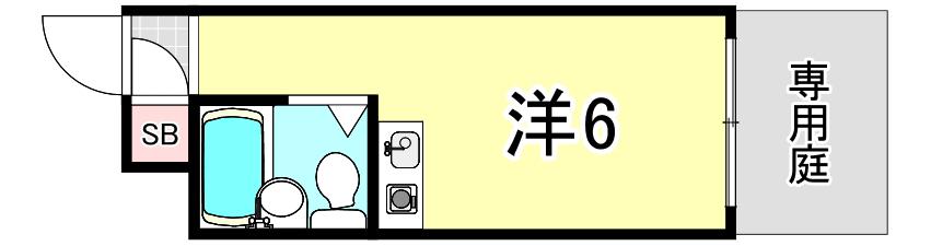 マ・メゾン仁川(ワンルーム/1階)の間取り写真