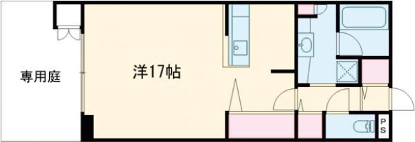 ニューキャッスルタキモト(ワンルーム/1階)の間取り写真