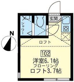 ユナイト金沢八景セシル・パウエル(ワンルーム/1階)の間取り写真