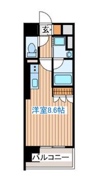 セレブアロース長町(ワンルーム/7階)の間取り写真