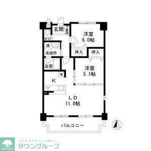 グレイス17(2LDK/3階)の間取り写真