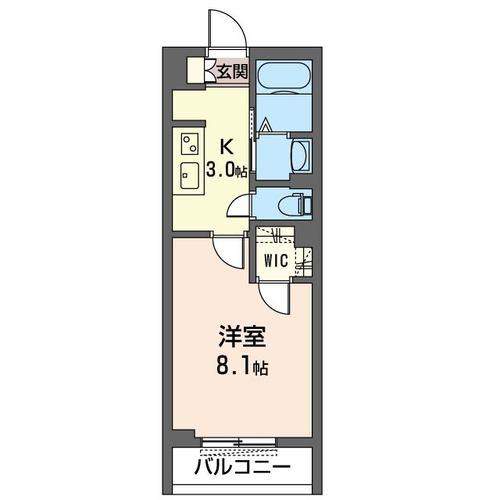 フォレナ レジデンス(1K/3階)の間取り写真