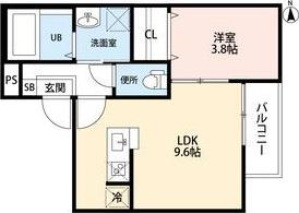 HARO KANAYAMA(1LDK/1階)の間取り写真