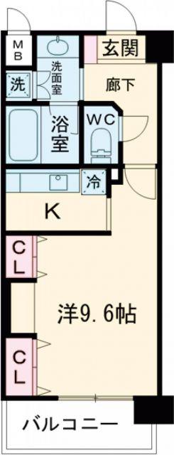 KAISEI新神戸第2(1K/5階)の間取り写真