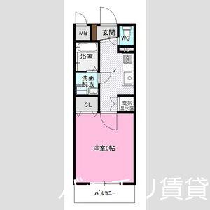 アラニII(1K/1階)の間取り写真