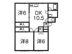 コーポこばやし(3LDK/2階)の間取り写真