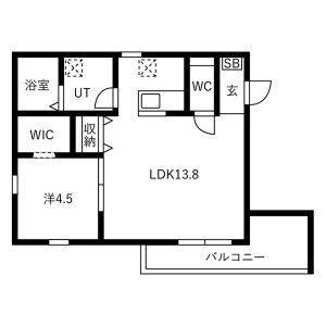 VITALIBERA(1LDK/2階)の間取り写真
