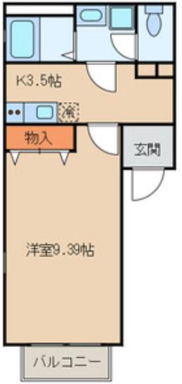 アムール学習院下(1K/1階)の間取り写真