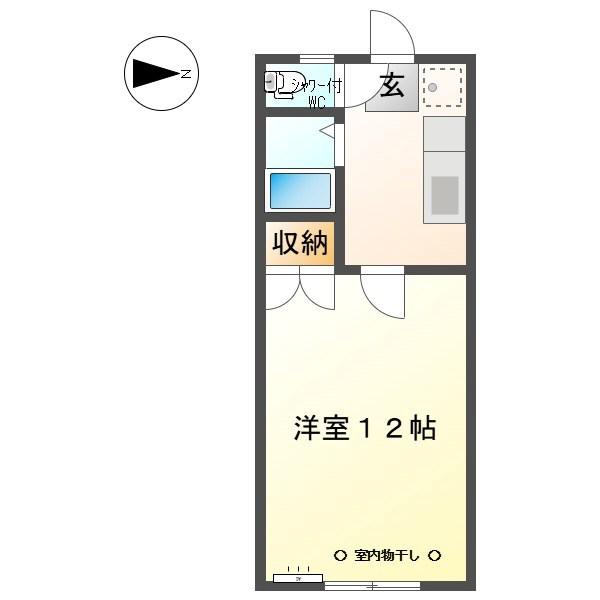 LA TOUR NET.UN(1K/2階)の間取り写真