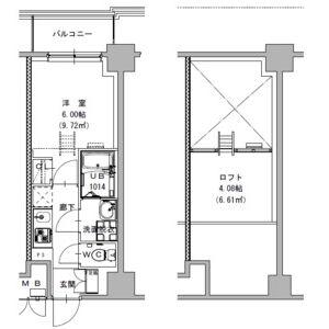 S-RESIDENCE植田ASOLEA 内覧会8月21日(1K/14階)の間取り写真