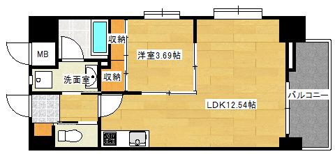 GRAND STAGE24(1LDK/7階)の間取り写真