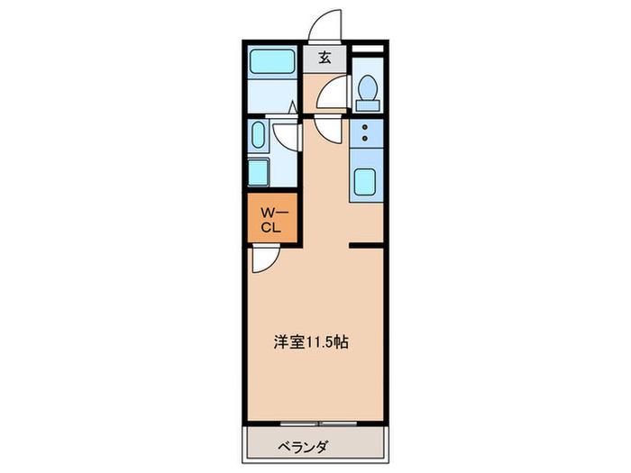 小川町ハイツ(ワンルーム/2階)の間取り写真