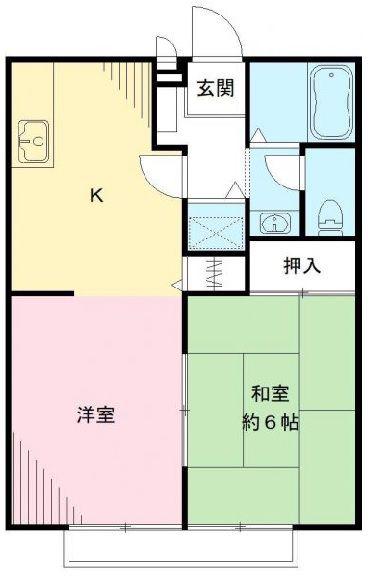 グリーンゾーンA(1LDK/2階)の間取り写真