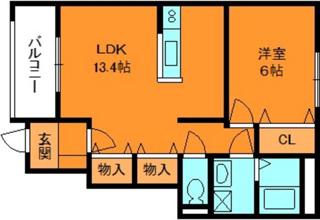 ネオ ステージ(1LDK/1階)の間取り写真