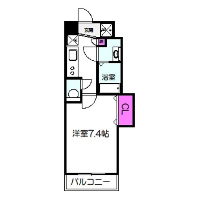ラグゼ都島北2(1K/7階)の間取り写真