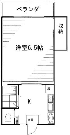 永和第5ビル(1K/3階)の間取り写真