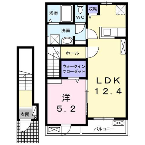 フィグ新栄I(1LDK/2階)の間取り写真