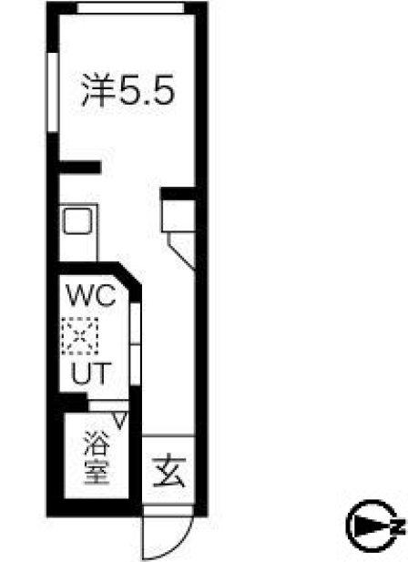 ボンズステージ町屋(ワンルーム/4階)の間取り写真