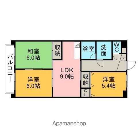 メゾンドヨサミ(3LDK/3階)の間取り写真