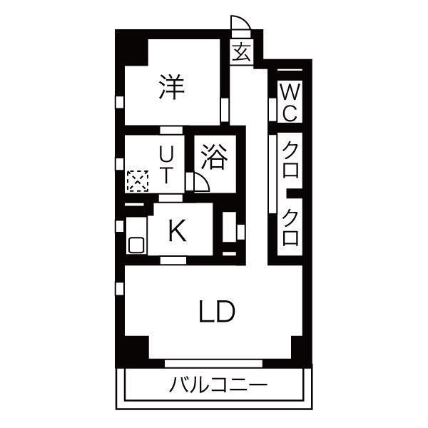 LIBERAL(1LDK/5階)の間取り写真