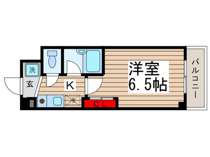 ハーモニー(1K/4階)の間取り写真
