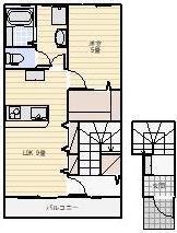 LOTUS大谷(1LDK/2階)の間取り写真
