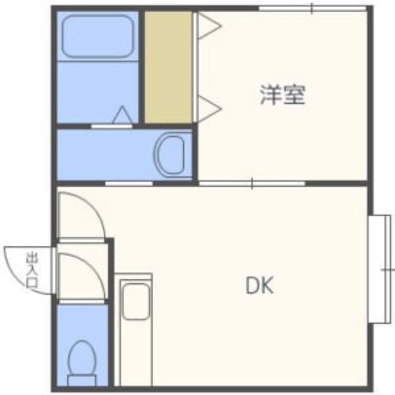 クリエイト栄通(1DK/3階)の間取り写真