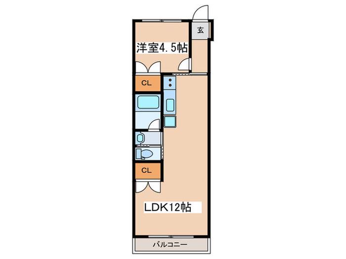 サンコートナカハラII(1LDK/2階)の間取り写真