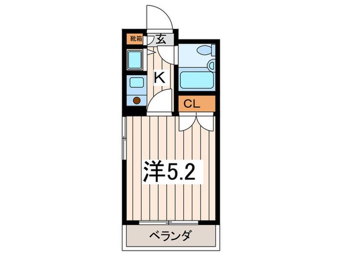 ADレジデンス天王町(1K/3階)の間取り写真