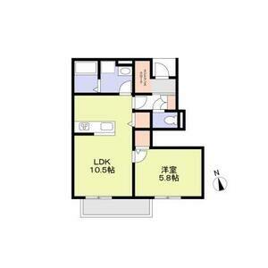 フォレストメゾン陽だまりの丘 2号館(1LDK/1階)の間取り写真