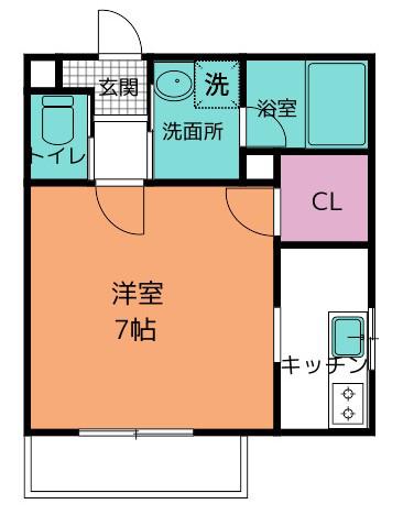 ガーベラ(1K/2階)の間取り写真