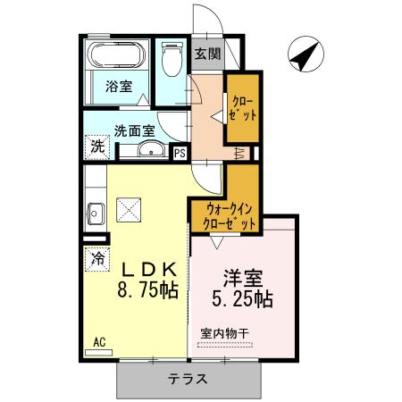 ARC VILLA(1LDK/1階)の間取り写真