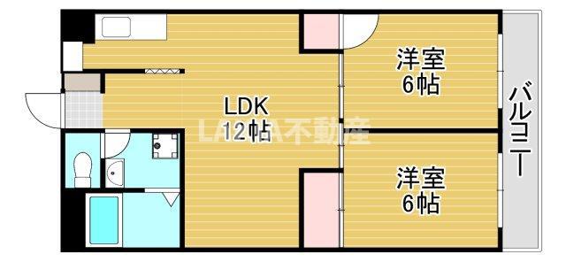 桜の宮グランドパークハイツ(2LDK/1階)の間取り写真
